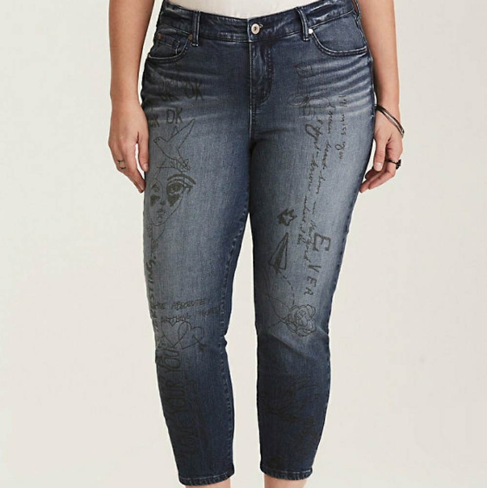 Torrid Doodle Girlfriend Jeans